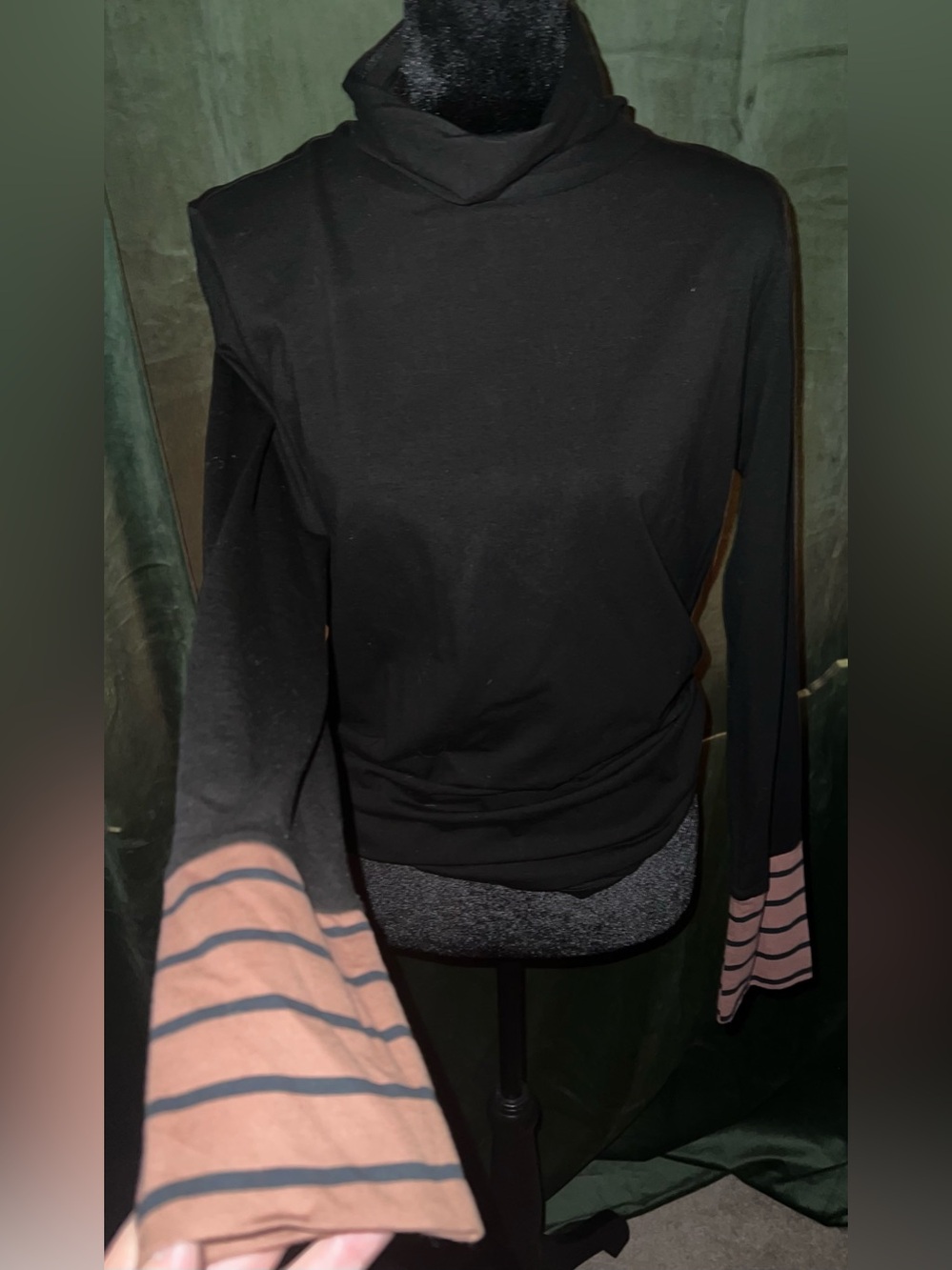 Marleylilly Turtleneck - Perfect for layering! Super cute striped sleeves!